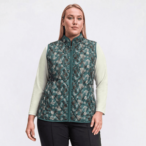 Plus Size Hasting & Smith Floral Leaf Quilted Vest